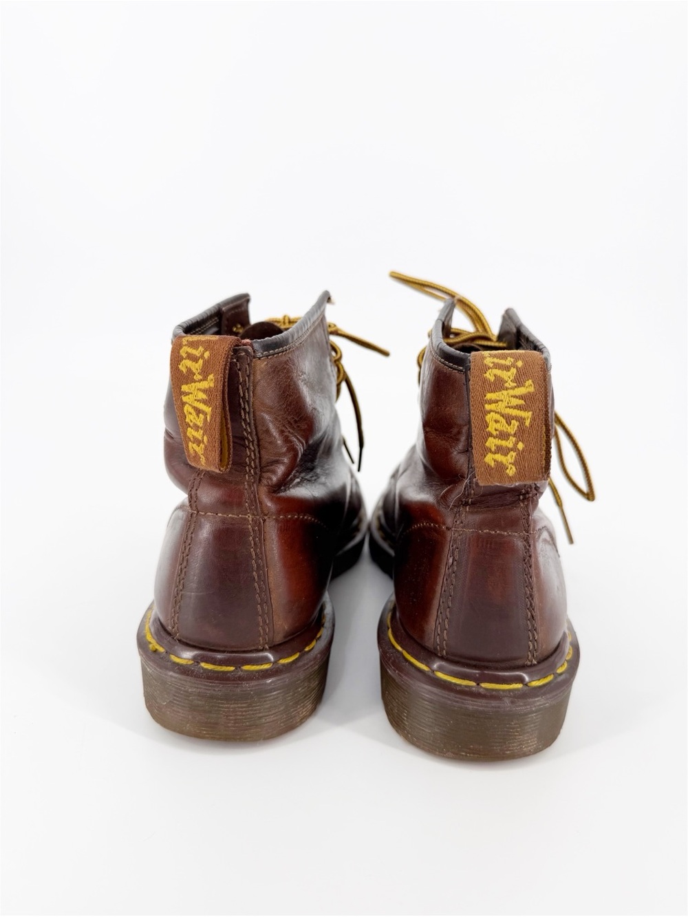 Vintage 90s Dr Martens Brown Boots Made in England Doc Martens AW004 - Picture 9 of 12